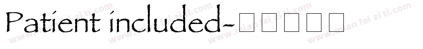 Patient included字体转换